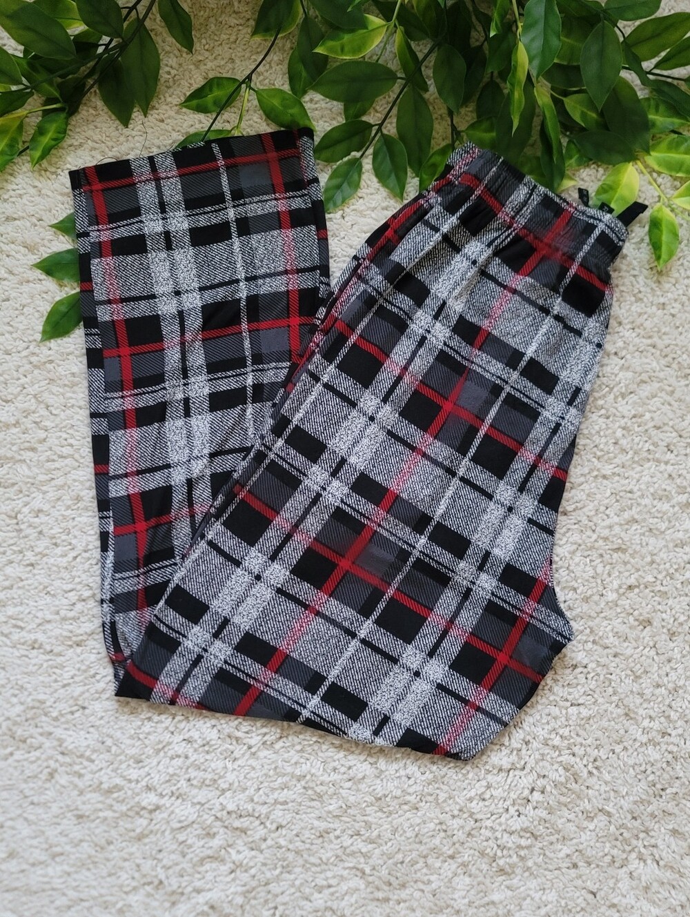 Men's Plaid Pajama Pants (S)